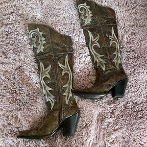 DAN POST WOMEN'S JILTED KNEE HIGH WESTERN BOOTS